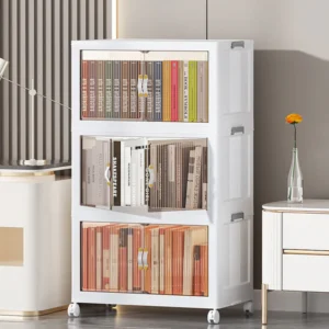 Bacs de Rangement Empilables avec Couvercles et Portes ( 3 tiroirs )